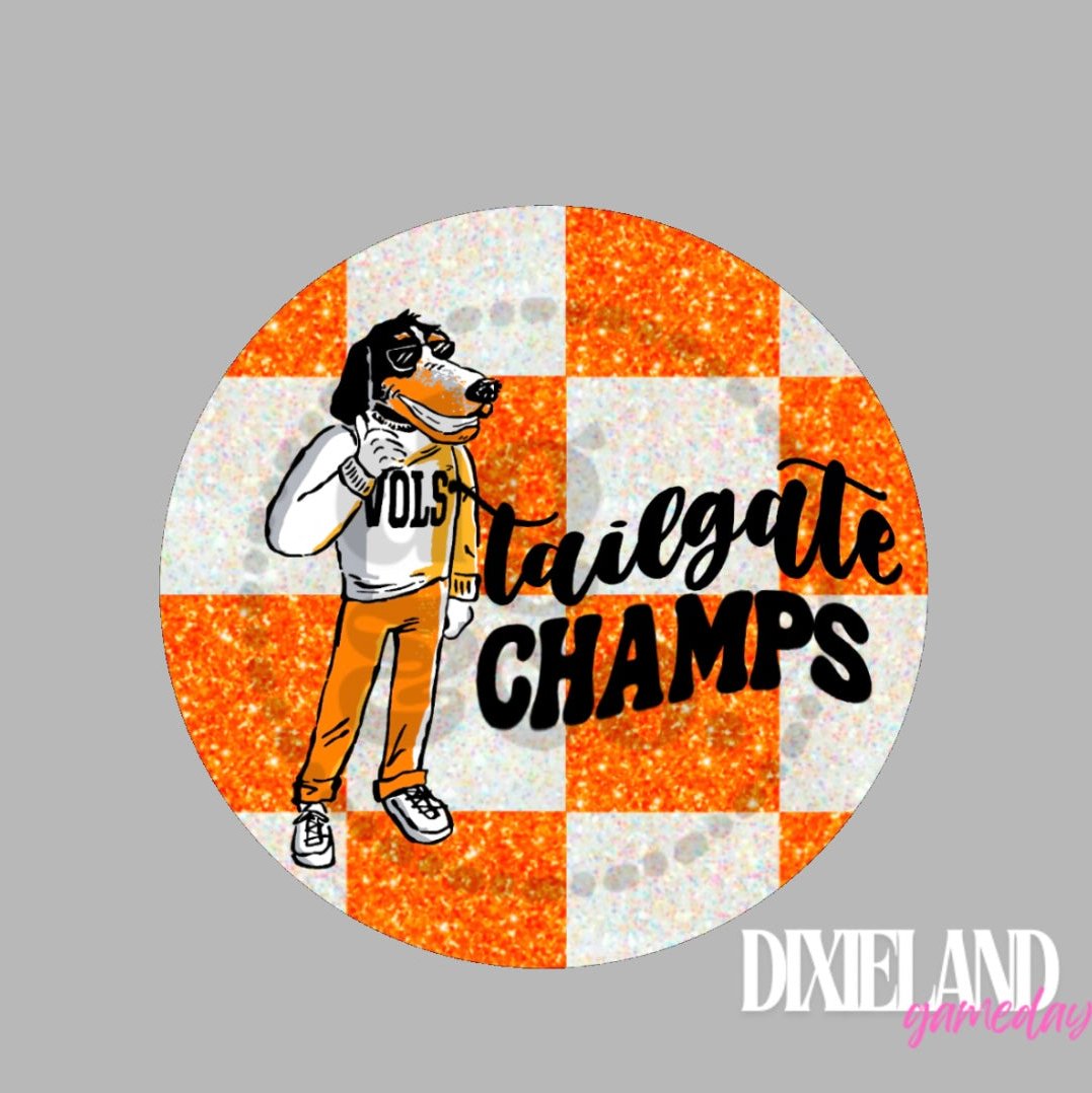 Tennessee Volunteers Checkered Tailgate Champs Pin