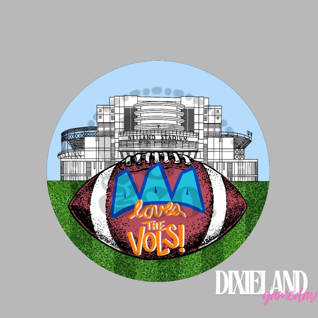 Delta Delta Delta Loves The Vols! Neyland Stadium Football Pin