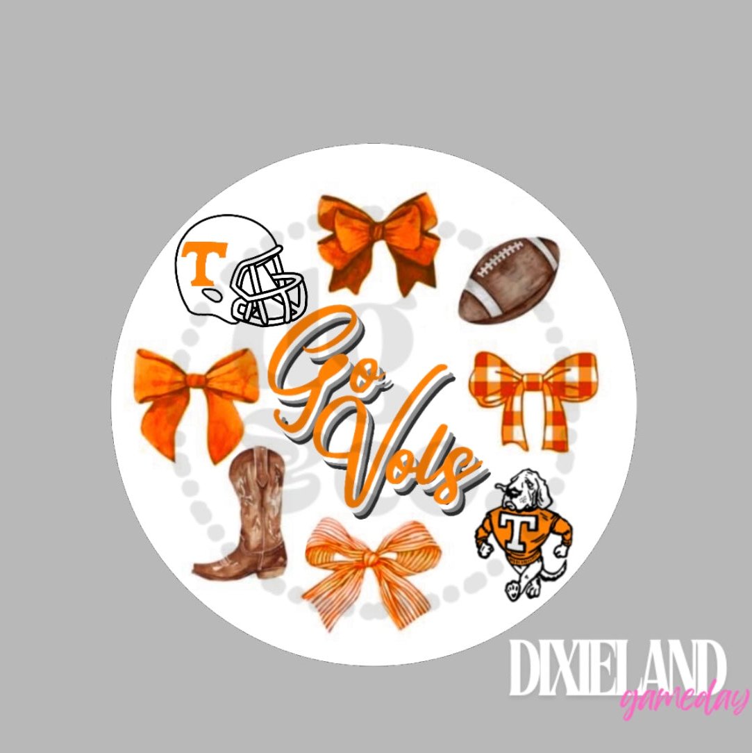 Tennessee Volunteers Coquette Bows Go Vols Pin