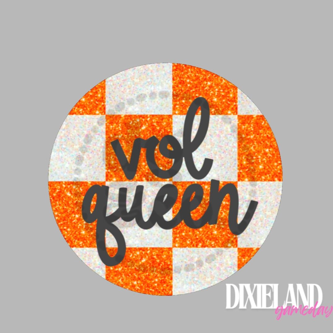 Tennessee Volunteers Checkered Vol Queen Pin