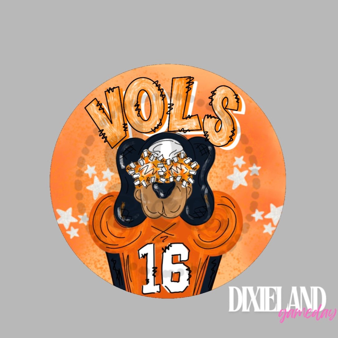 Tennessee Volunteers Smokey Mascot with "VOLS" Pin