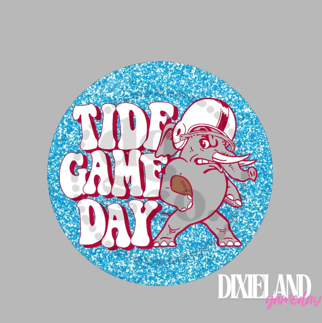 Alabama Crimson Tide Blue Glitter Tide Game Day Pin