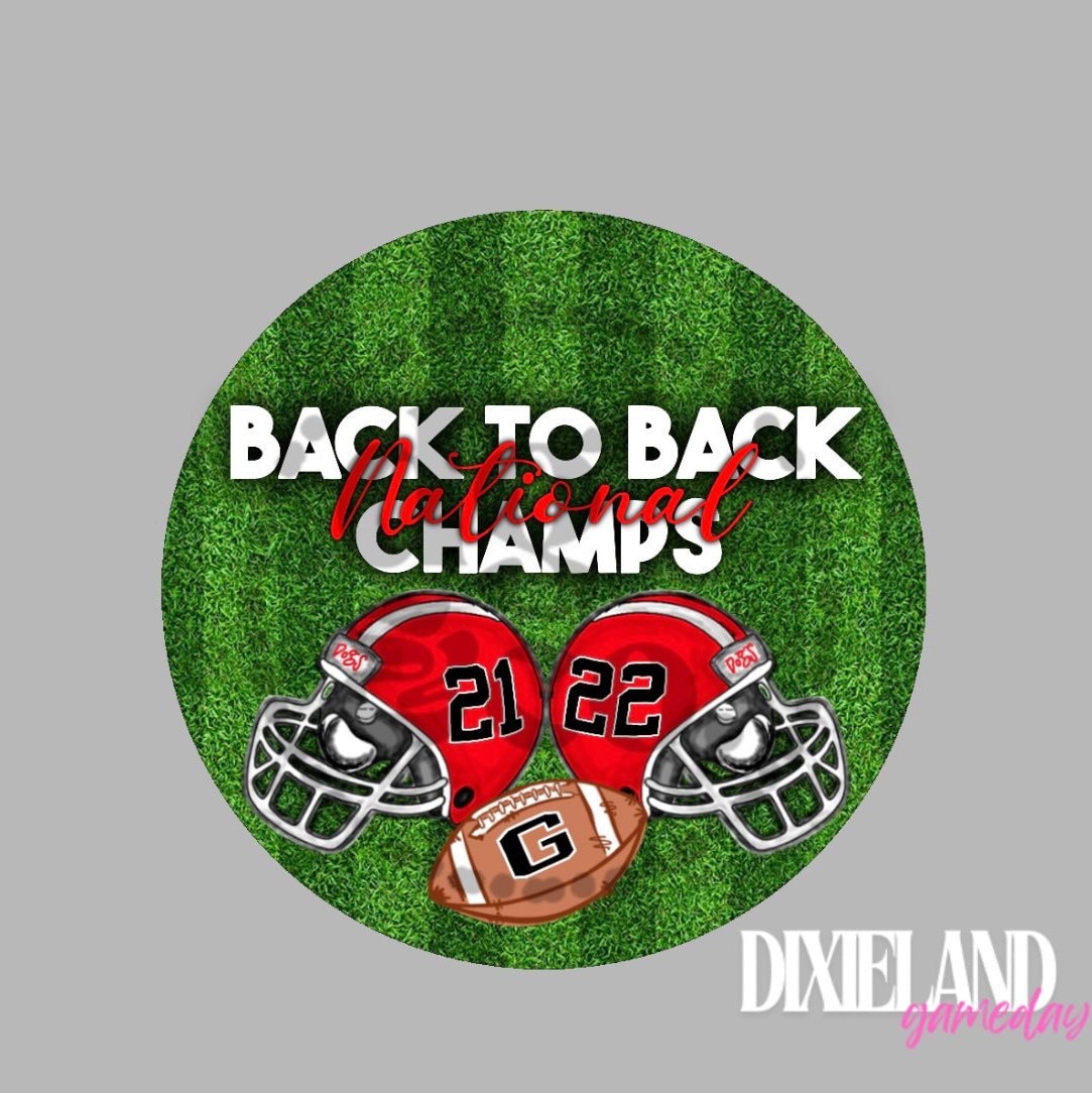 Georgia Bulldogs Back To Back National Champions Field Pin