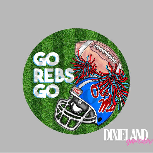 Ole Miss Rebels Go Rebs Go Field Pin