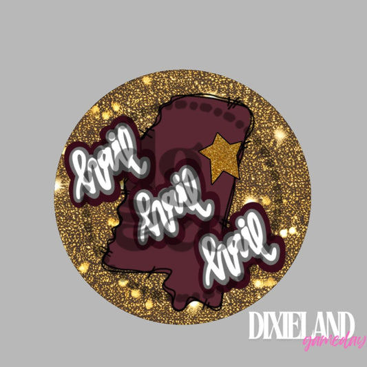 Mississippi State Gold Hail Hail Hail Pin