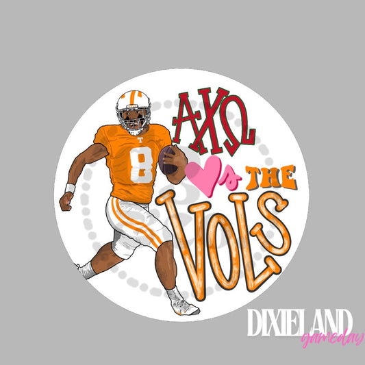 Alpha Chi Omega Loves The Vols White Football Gameday Pin