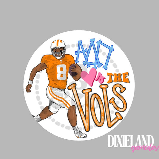 Alpha Delta Pi Loves The Vols White Football Gameday Pin