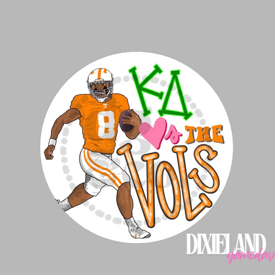 Kappa Delta Loves The Vols White Football Gameday Pin