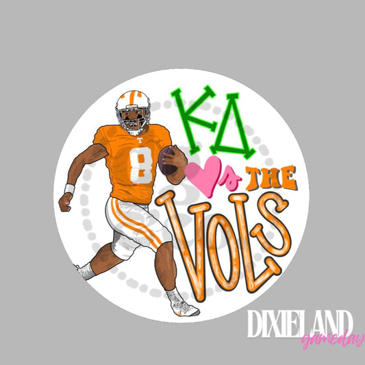 Kappa Delta Loves The Vols White Football Gameday Pin