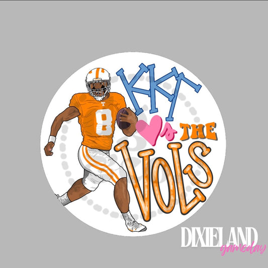 Kappa Kappa Gamma Loves The Vols White Football Gameday Pin