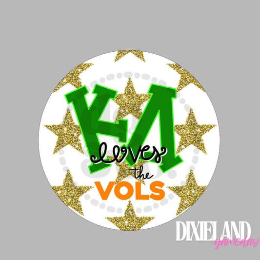 Kappa Delta Loves The Vols Gold Stars Pin