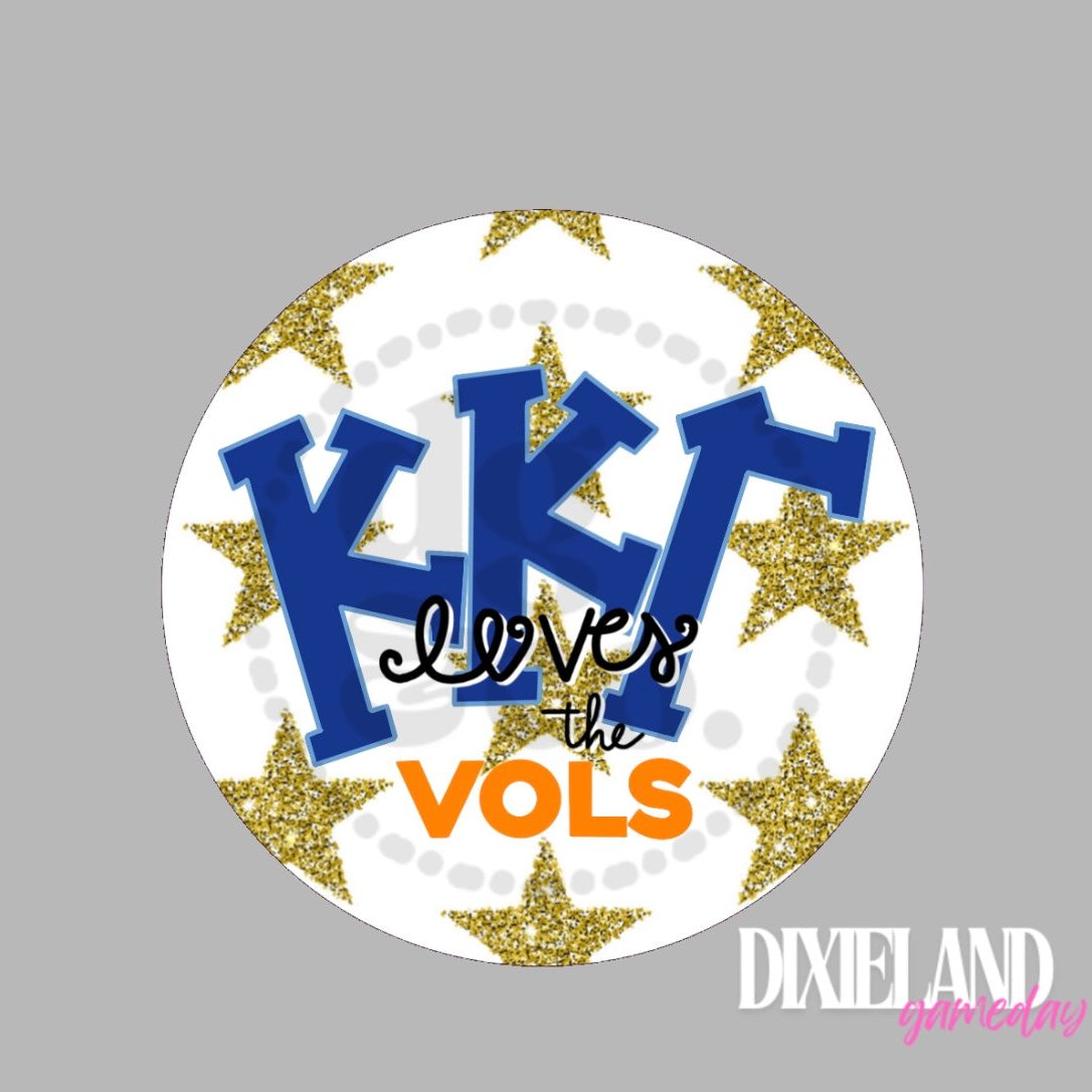 Kappa Kappa Gamma Loves The Vols Gold Stars Pin