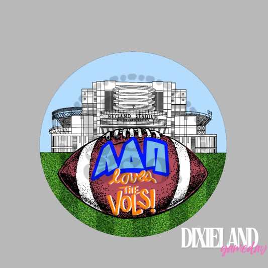 Alpha Delta Pi Loves The Vols! Neyland Stadium Football Pin