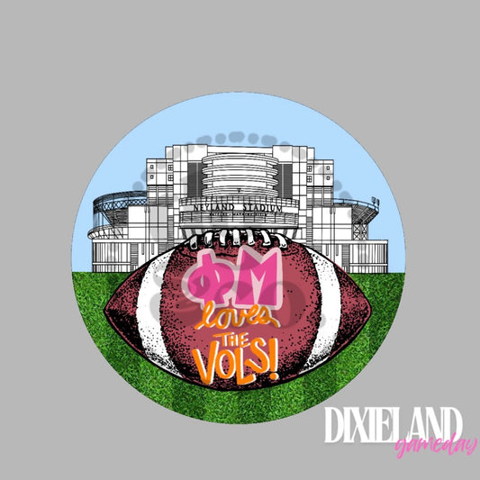 Phi Mu Loves The Vols! Neyland Stadium Football Pin