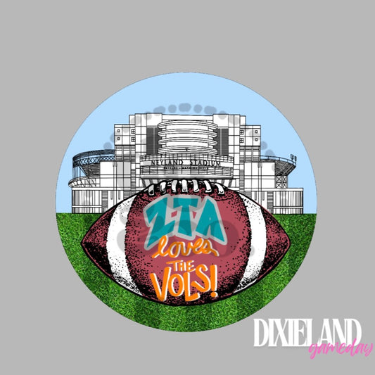 Zeta Tau Alpha Loves The Vols! Neyland Stadium Football Pin