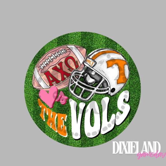 Alpha Chi Omega Loves The Vols Helmet & Field Pin