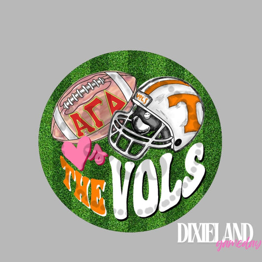 Alpha Gamma Delta Loves The Vols Helmet & Field Pin