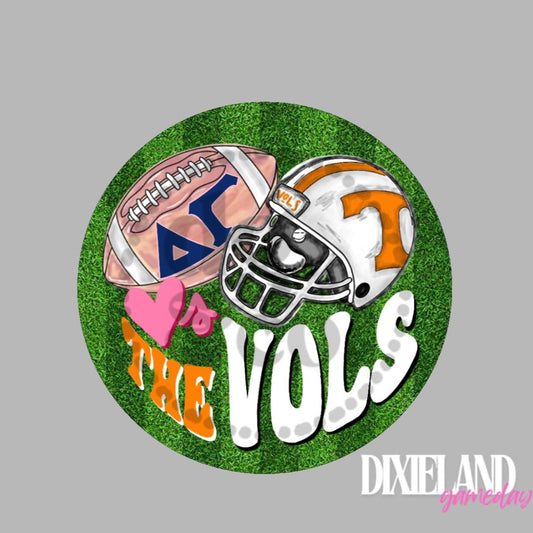 Delta Gamma Loves The Vols Helmet & Field Pin