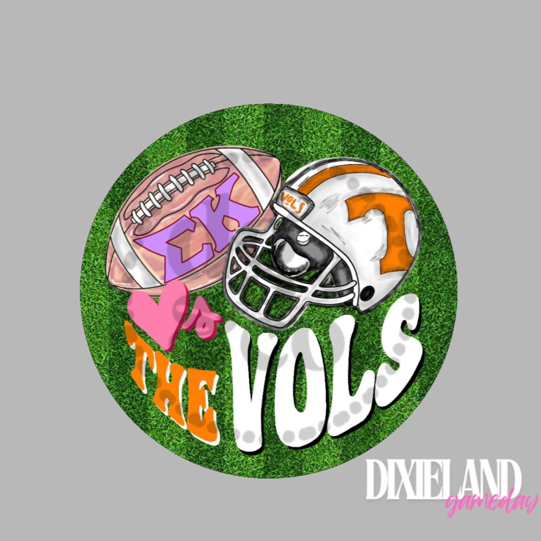 Sigma Kappa Loves The Vols Helmet & Field Pin