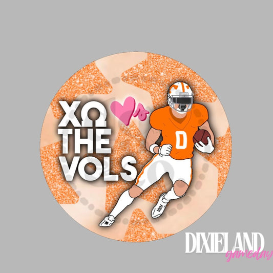 Chi Omega Loves The Vols Football Player Pin