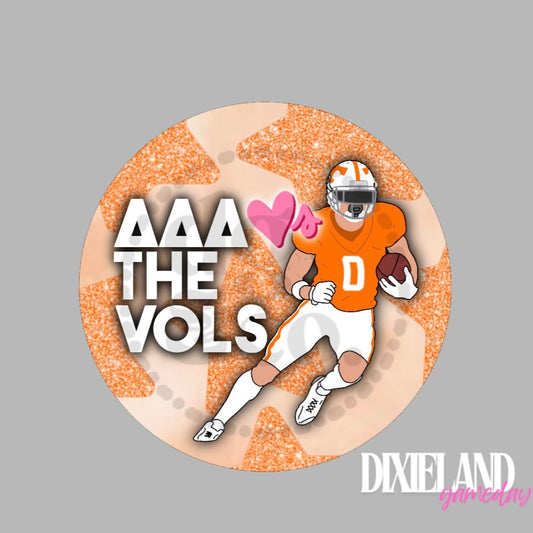 Delta Delta Delta Loves The Vols Football Player Pin