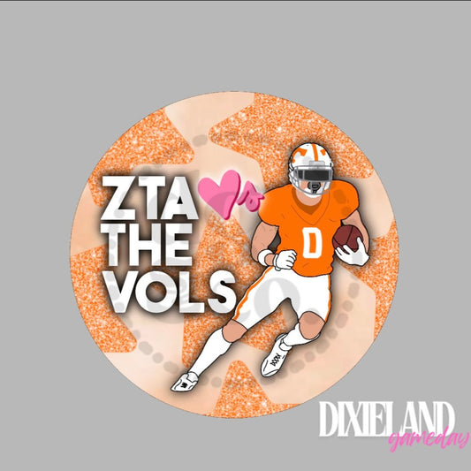 Zeta Tau Alpha Loves The Vols Football Player Pin