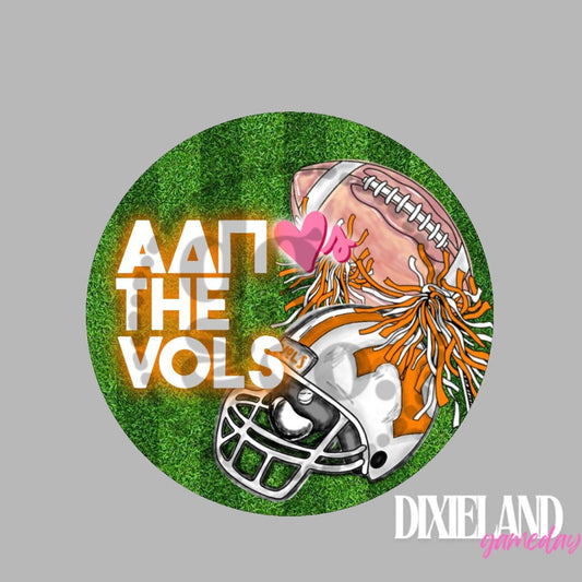 Alpha Delta Pi Loves The Vols Football, Shakers & Field Pin