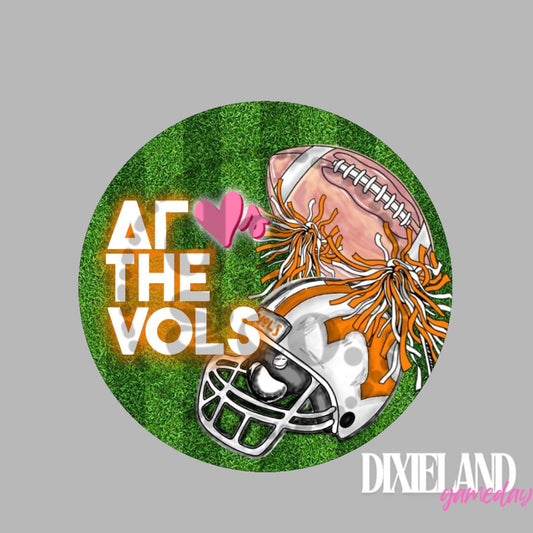 Delta Gamma Loves The Vols Football, Shakers & Field Pin