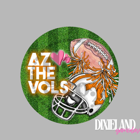 Delta Zeta Loves The Vols Football, Shakers & Field Pin