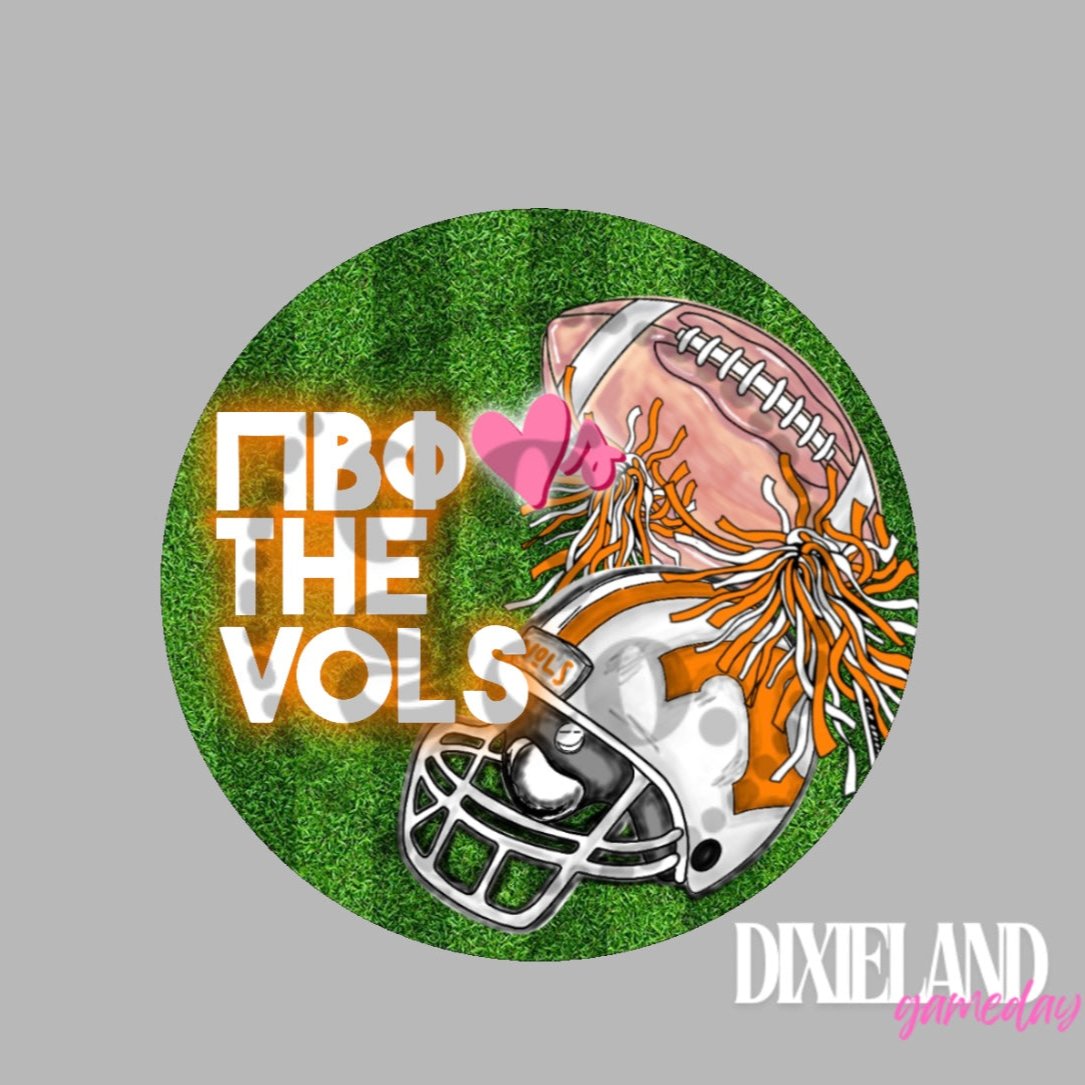 Pi Beta Phi Loves The Vols Football, Shakers & Field Pin