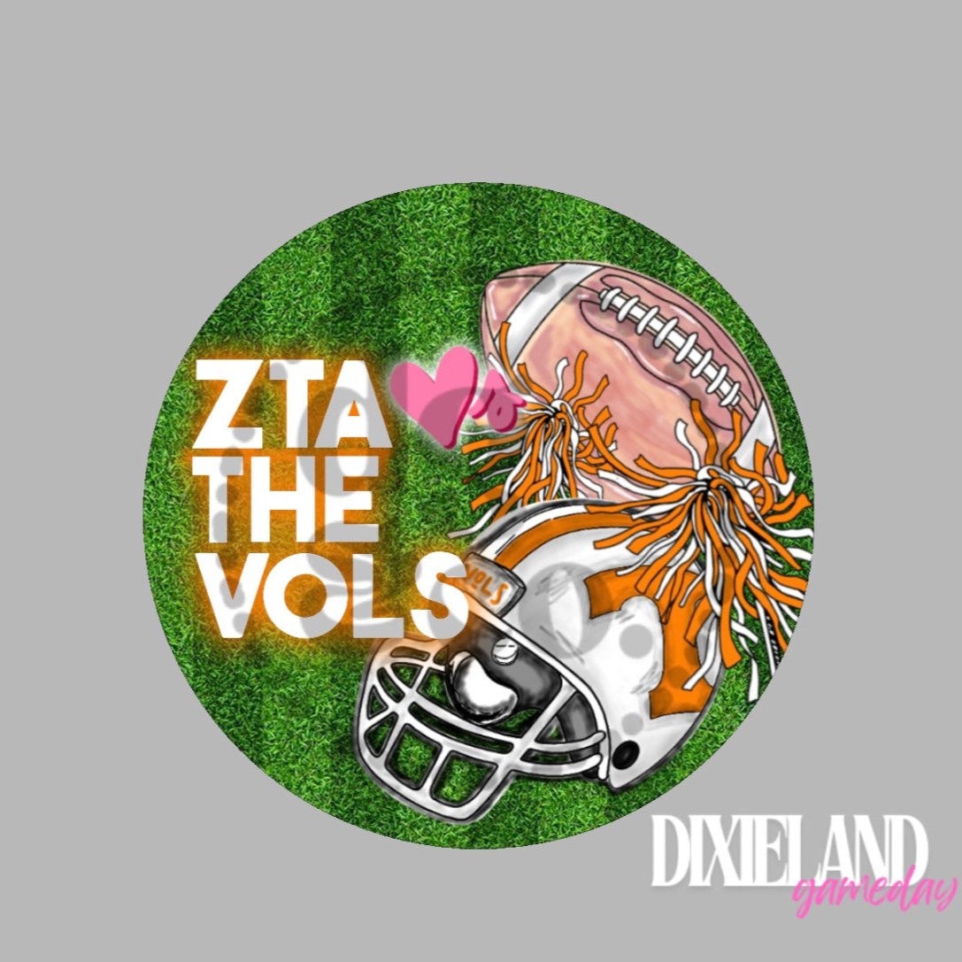 Zeta Tau Alpha Loves The Vols Football, Shakers & Field Pin