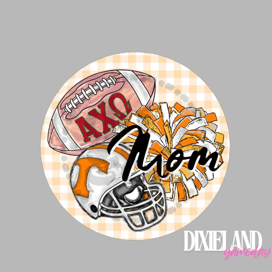 Alpha Chi Omega Mom Football & Helmet Pin