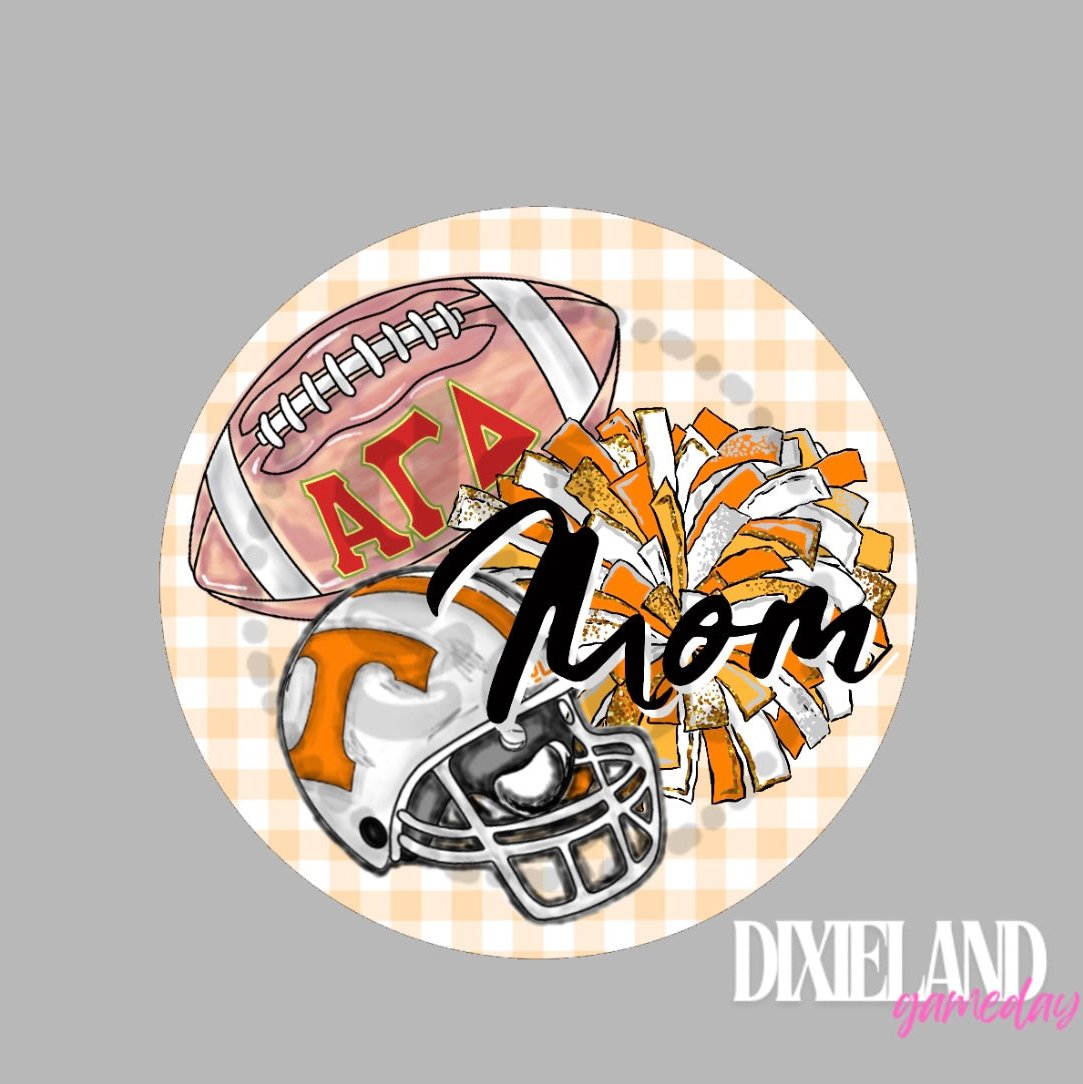 Alpha Gamma Delta Mom Football & Helmet Pin