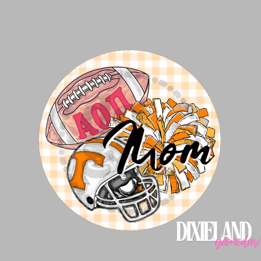 Alpha Omicron Pi Mom Football & Helmet Pin