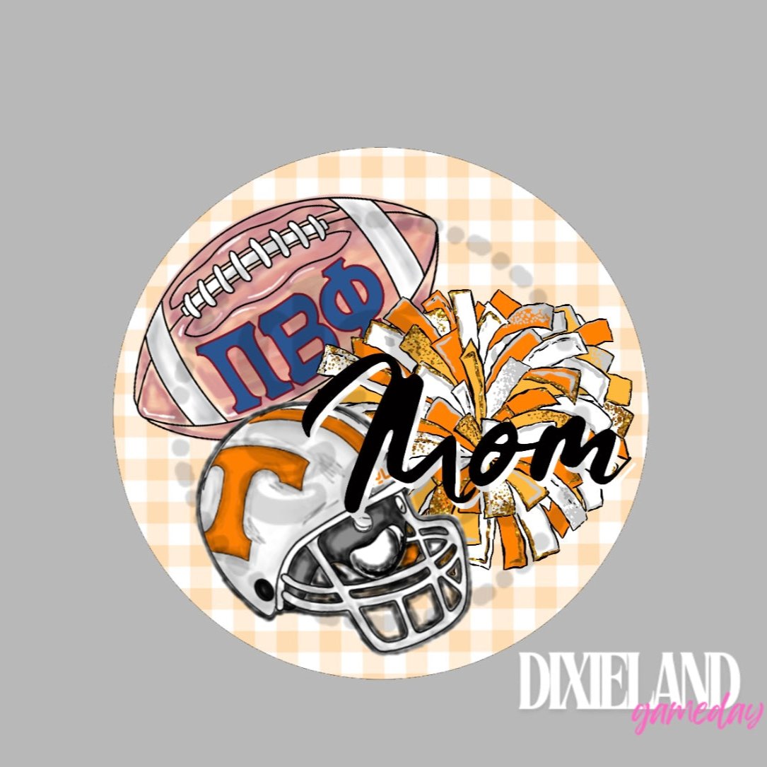 Pi Beta Phi Mom Football & Helmet Pin