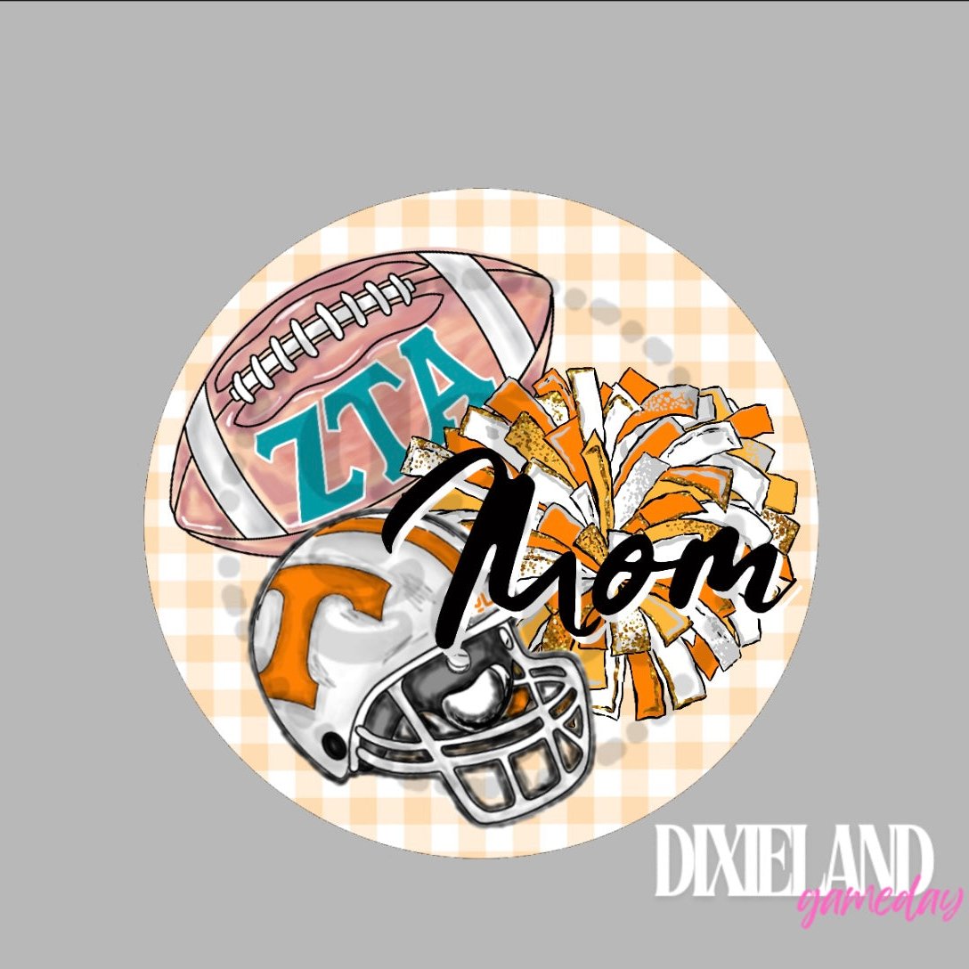 Zeta Tau Alpha Mom Football & Helmet Pin