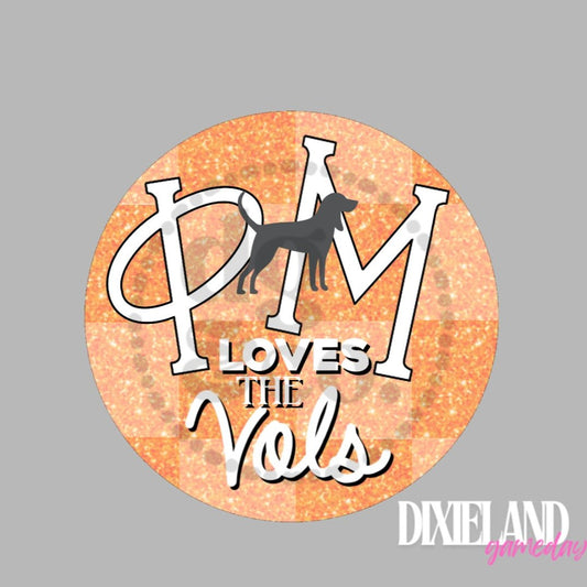 Phi Mu Loves The Vols Orange Checkerboard With Smokey Pin