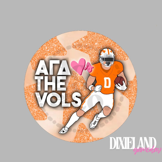 Alpha Gamma Delta Loves The Vols Football Player Pin