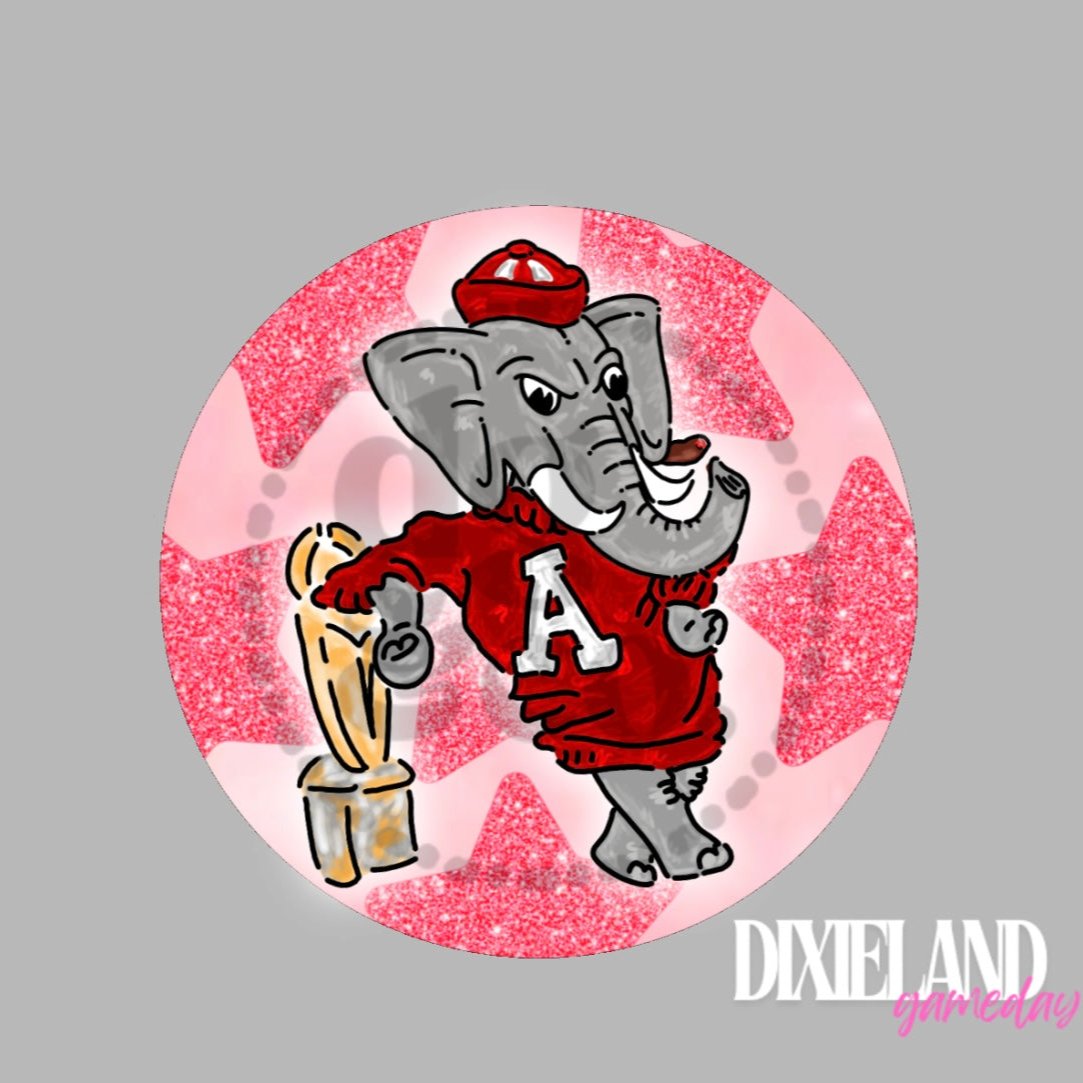 Alabama Crimson Tide Red Stars Big Al Natty Pin